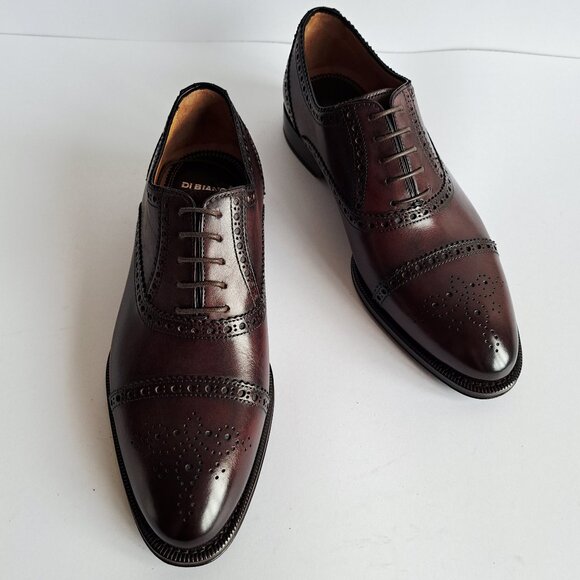 NEW Di Bianco Mens Burgundy Oxfords & Lace Ups Brogue Shoes Size 6.5 main image 14